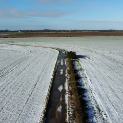 Vue du ciel sur la campagne 