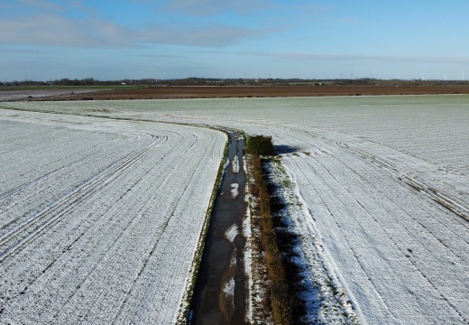 Vue du ciel sur la campagne 