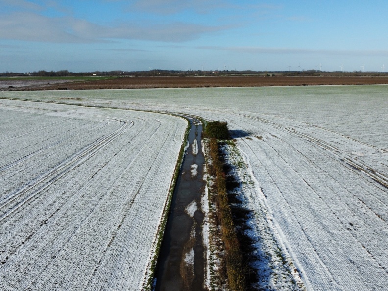 Vue du ciel sur la campagne 