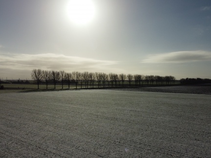 Vue du ciel sur la campagne 