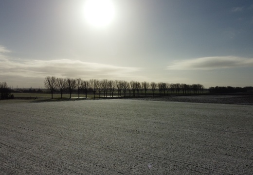 Vue du ciel sur la campagne 